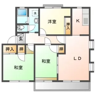 グラナタス羽鳥 B棟【2階】の間取り