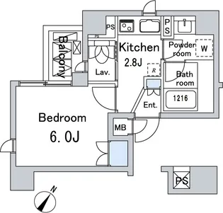 ルジェンテ・バリュ上野【7階】の間取り