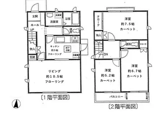 東京都杉並区本天沼3【一戸建】の間取り