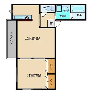 アルフォンス桜の町【1階】の間取り