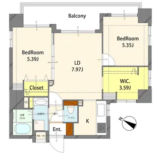 ナイスアーバン中目黒【3階】の間取り