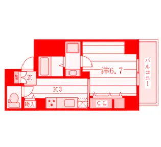 アムール香川【3階】の間取り