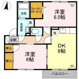 プラシード A棟【2階】の間取り