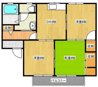 レーベンパレス御領【2階】の間取り
