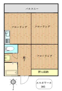 ラビアンヌエスポワール【3階】の間取り