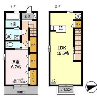 グリーンフォレスト【1階】の間取り