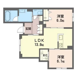 グランファミールマトバ※オートロック無し【1階】の間取り