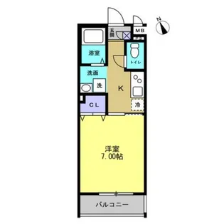 クオーレ福沢町【1階】の間取り