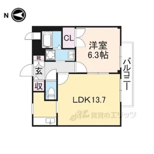 ハイツKSN【1階】の間取り