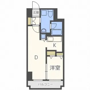 レジディア大通西【8階】の間取り