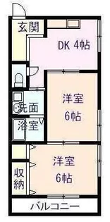 エスペレ小楠【2階】の間取り