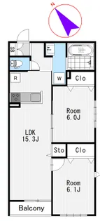 ソレイユ(Soleil)【2階】の間取り