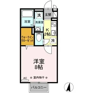 メルヴェーユ橋本【2階】の間取り