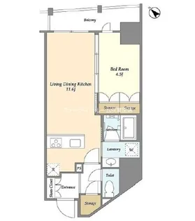 BLAU三ノ輪【4階】の間取り