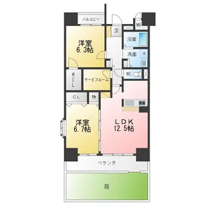 ガーデンハイツ ベル【1階】の間取り