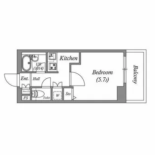 レジデンス横濱関内【7階】の間取り