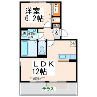 プレル八景水谷【1階】の間取り