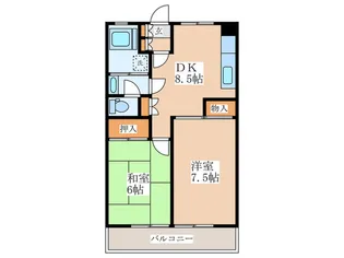 上高田4丁目団地2号棟【3階】の間取り