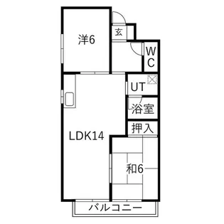 シャトーレ滝の水【1階】の間取り