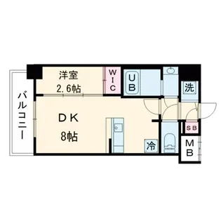 エスリードレジデンス ザ グラン 梅田イースト【13階】の間取り