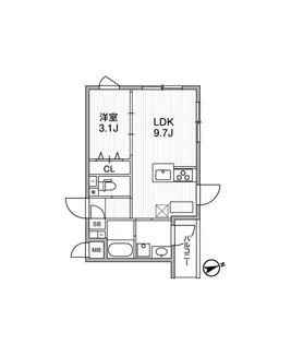 GranDuo柿の木坂2【3階】の間取り