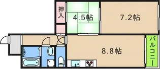 ハピネス北館【3階】の間取り