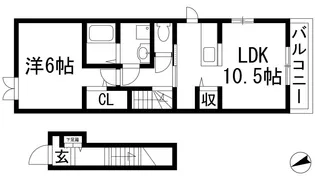 プチフローラ【2階】の間取り