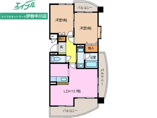 クレッシェンド美宇【7階】の間取り