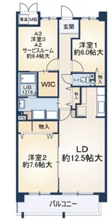 プロスペリテ【3階】の間取り
