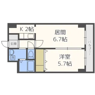 フォレストハイムN18【7階】の間取り