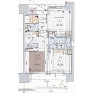 エステムプラザ福岡県庁前ネオシス【8階】の間取り