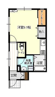 アバンティ旭ヶ丘【1階】の間取り