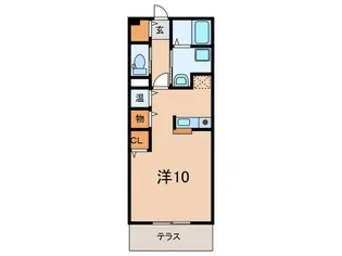 クオ-レ南武庫【1階】の間取り