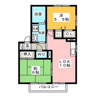サンパーク伊呂波【1階】の間取り