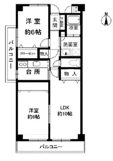 ピアリッジ太子堂II【2階】の間取り