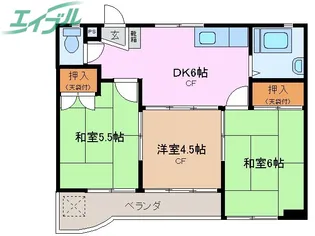 カーサバレンシアときわ【1階】の間取り