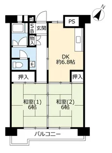 URサニータウンにれの木台【9階】の間取り