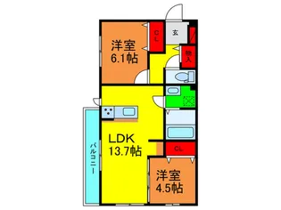プリマヴェーラ【1階】の間取り