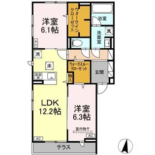 Craspedia【1階】の間取り