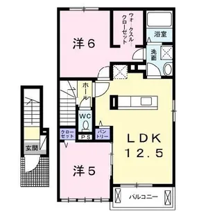 ソルファ新白河I【2階】の間取り