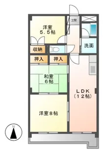 アルカディア長久手【3階】の間取り