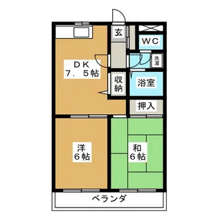 スカイコート21壱番館【2階】の間取り