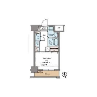 ラグゼナ北千住【6階】の間取り