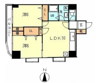 ル・ピニヨン六本木【3階】の間取り