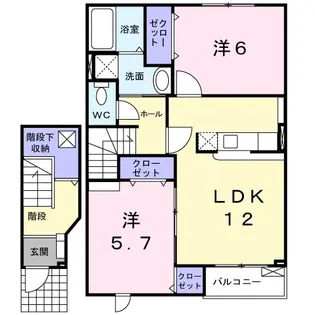 スカイピア勇舞IIe棟【2階】の間取り