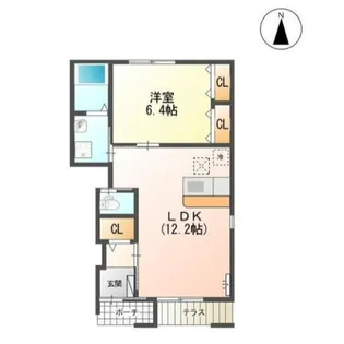オーシャンコートA【1階】の間取り