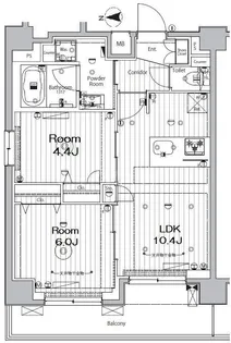メイクス錦糸町【7階】の間取り