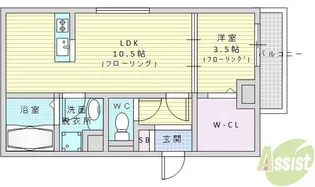 ル・リアン壱番館【1階】の間取り