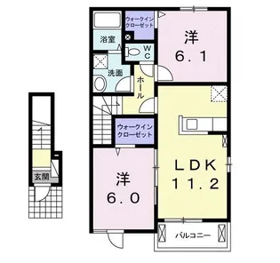 サン・スリー A【2階】の間取り