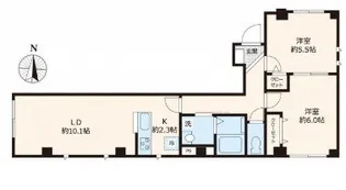 Lasica住吉【1階】の間取り